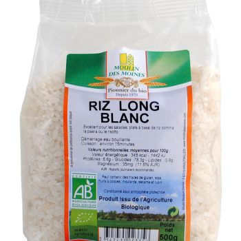 Riz long blanc 500g bio