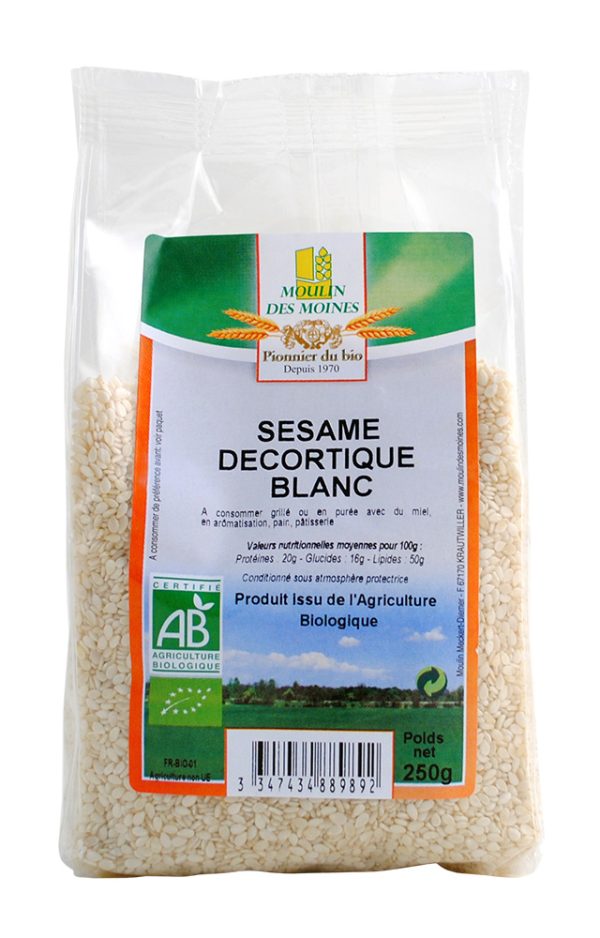 Sésame décortiqué blanc