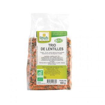 Trio de lentilles 500g bio