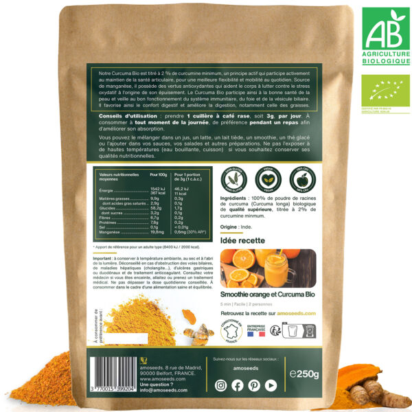 Curcuma en Poudre Bio 250g
