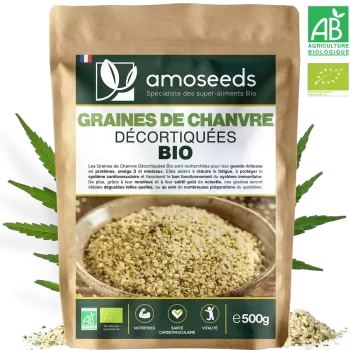 Graines de Chanvre Décortiquées Bio 500g