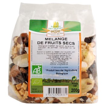 Mélange de fruits secs 200g bio