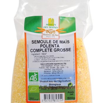 Semoule de maïs grosse bio 500g