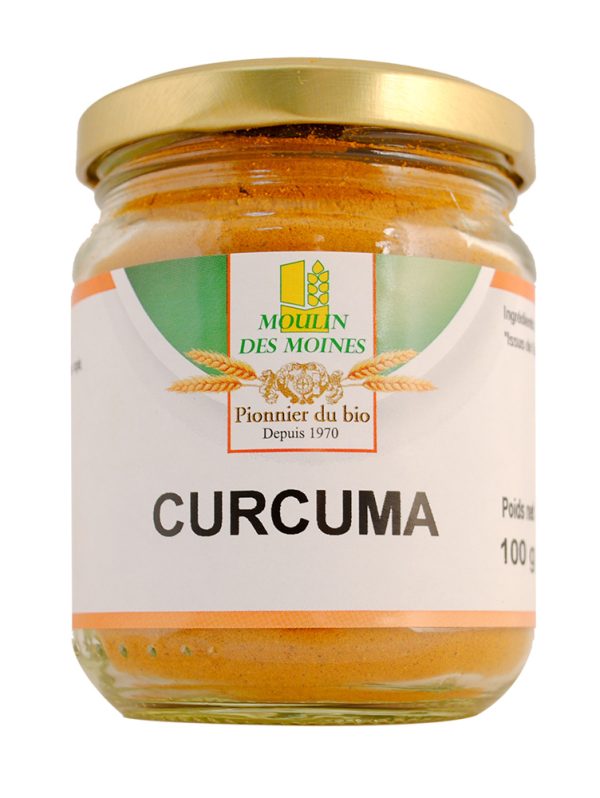 Curcuma poudre pot en verre 100g bio