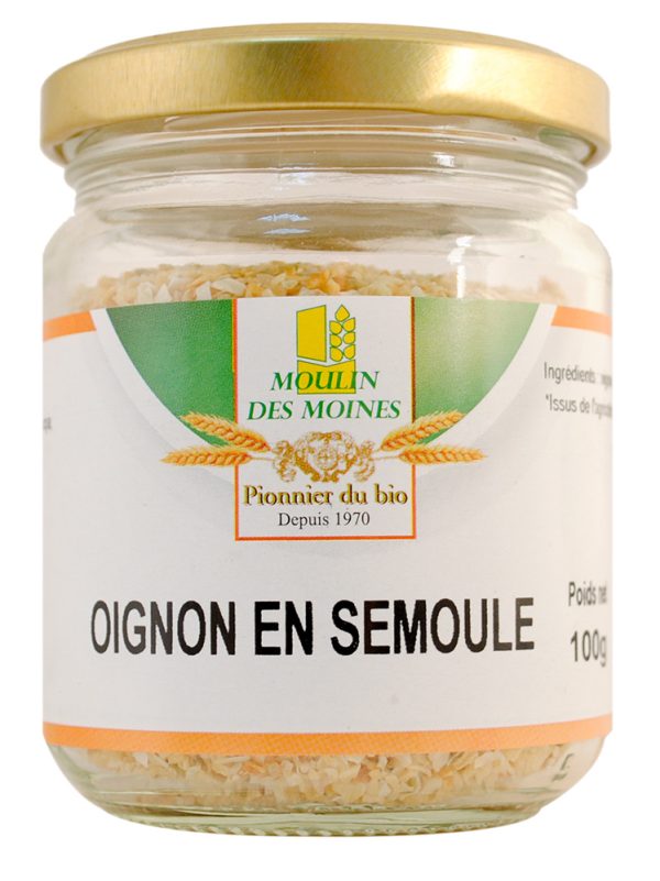 Oignon semoule pot en verre 100g bio