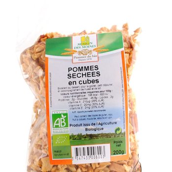 Pommes séchées en cubes 200g bio