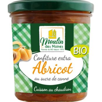 Confiture d'abricot sucre de canne 370g bio