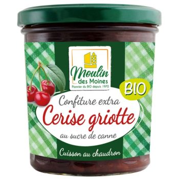 Confiture de cerise sucre de canne 370g bio