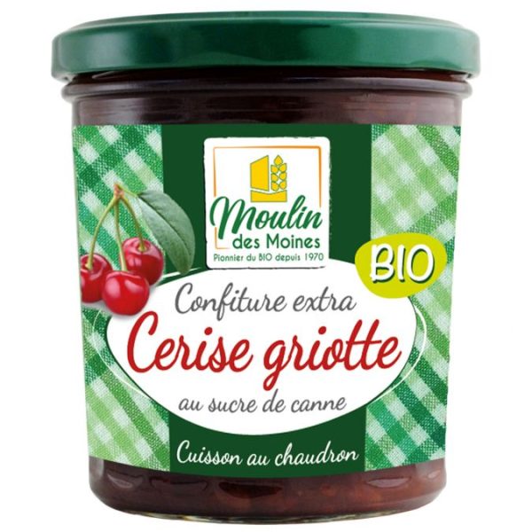Confiture de cerise sucre de canne 370g bio