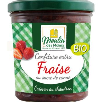 Confiture de fraise sucre de canne 370g bio