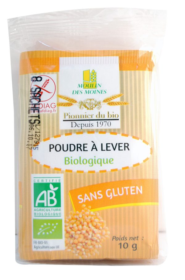 Poudre à lever sans gluten 8x10g bio