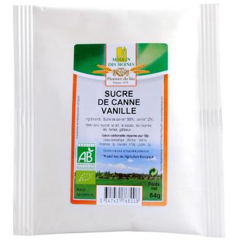 Sucre de canne vanille 64g bio