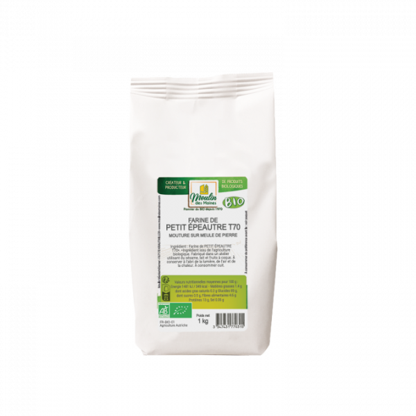 Farine de petit épeautre blanche T70 meule de pierre bio - 1kg