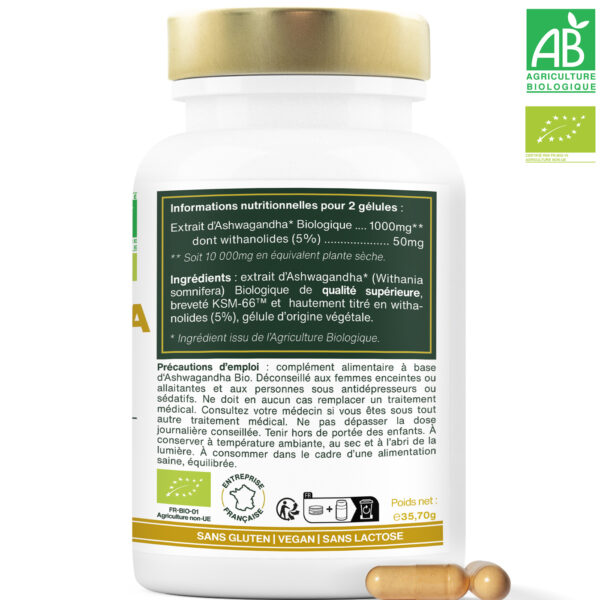 Ashwagandha KSM-66™ Bio, 5% withanolides