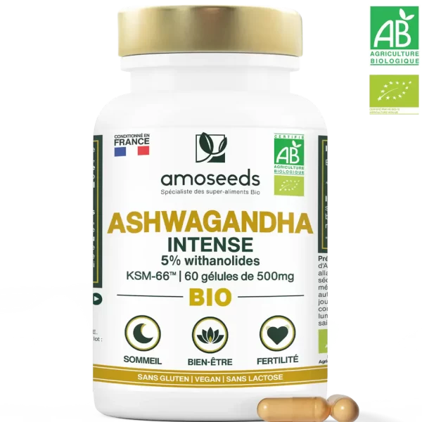 Ashwagandha KSM-66™ Bio, 5% withanolides | 60 gélules