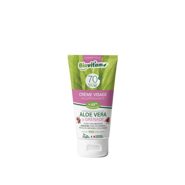 Crème visage Fabuleuse Aloé Véra & Grenade 100ml et 80% bio