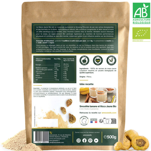 Maca Jaune en Poudre Bio 200g