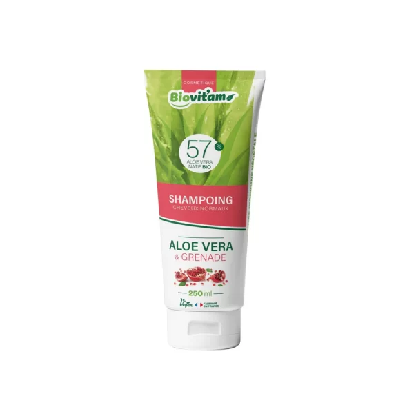 Shampoing irrésistible Aloé Véra & Grenade 250 ml et 57% bio