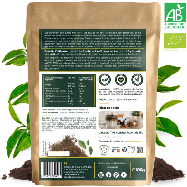 Thé Hojicha Japonais en Poudre Bio 100g