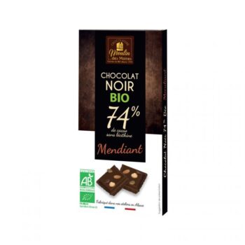 Tablette Chocolat noir 74% mendiant bio - 100g