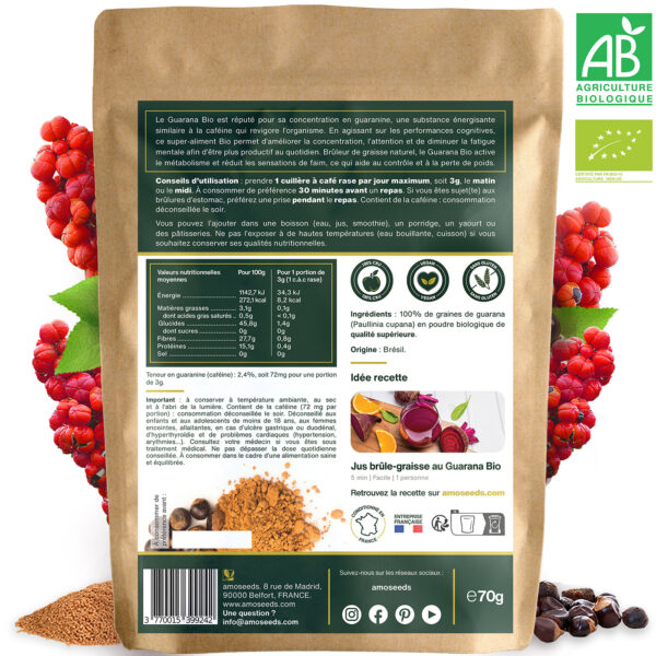 Guarana en Poudre Bio 70g