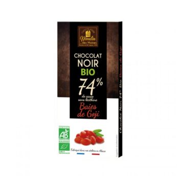 Tablette Chocolat noir 74% au goji bio - 100g