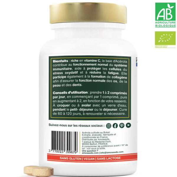 Acérola Bio, 25% Vitamine C