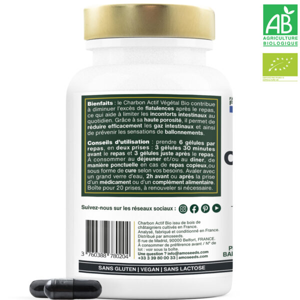 Charbon Actif Végétal Bio