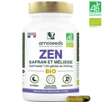 Complexe Zen Bio, Safran et Mélisse | 60 gélules