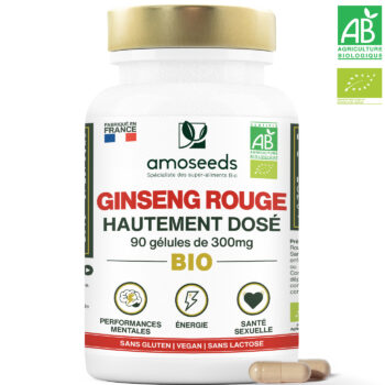 Ginseng Rouge Bio, Hautement Dosé | 90 gélules