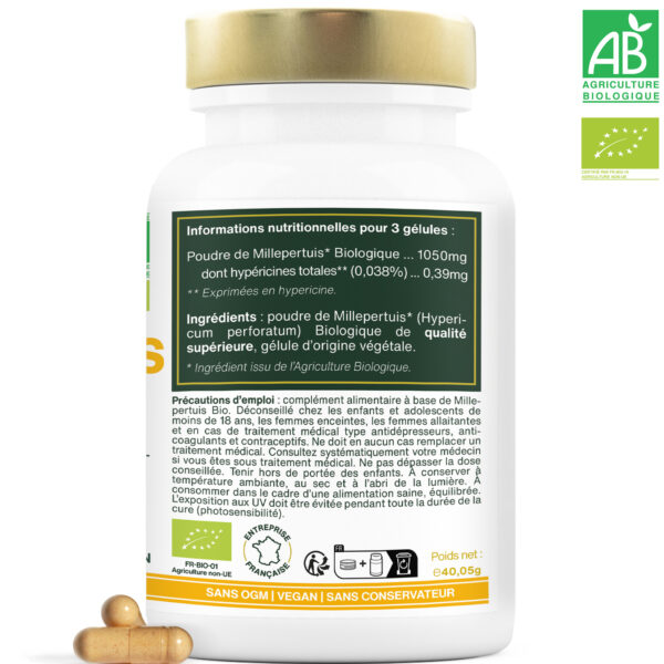 Millepertuis Bio, Extra Fort | 90 gélules