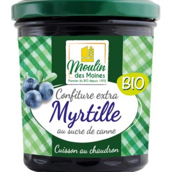 Confiture de myrtille sucre de canne bio - 370g